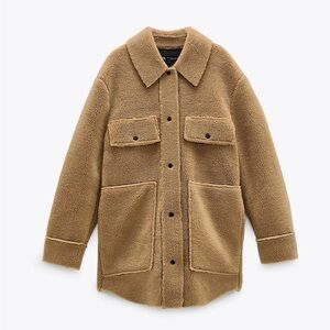 NWOT Zara Teddy Double Faced Shacket